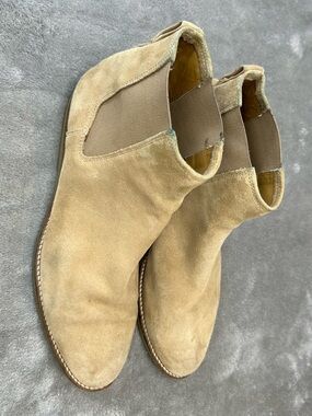 ZARA Tan Suede Chelsea Boots Men’s Elastic Shoes Dress Up Shoes Size 10